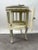 1980s French Louis XV Provincial Style Distressed Off-White Serving Table W Tray For Sale - Image 5 of 12