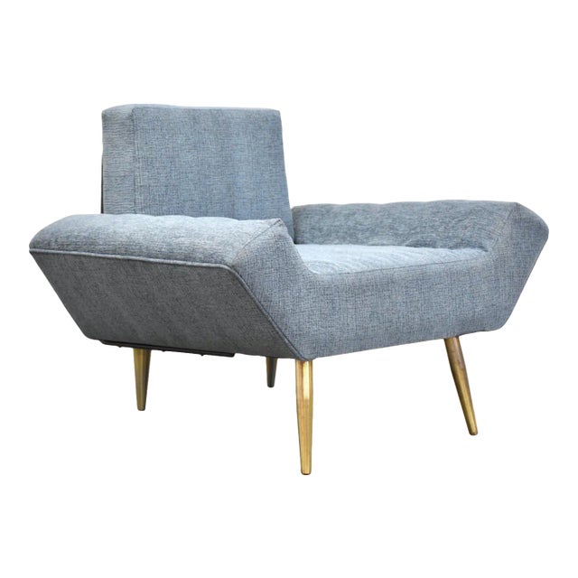Adrian Pearsall Blue Lounge Chair For Sale