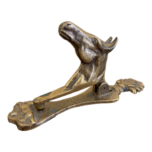 1940s English Cast Brass Equestrian Horse Door Knocker