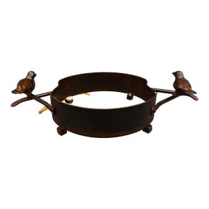 Jan Barboglio Hand Forged Iron Metal Bird Serving Dish Holder Tray Sculpture