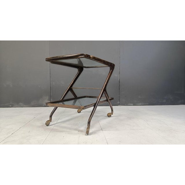 Vintage Italian Serving Trolley, 1950s For Sale - Image 10 of 11