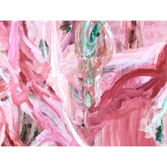 Pink Kristi Haines Herman “The Trees of Comfort 1” Contemporary Gestural Abstract Expressionist Painting, 2024 For Sale - Image 8 of 9