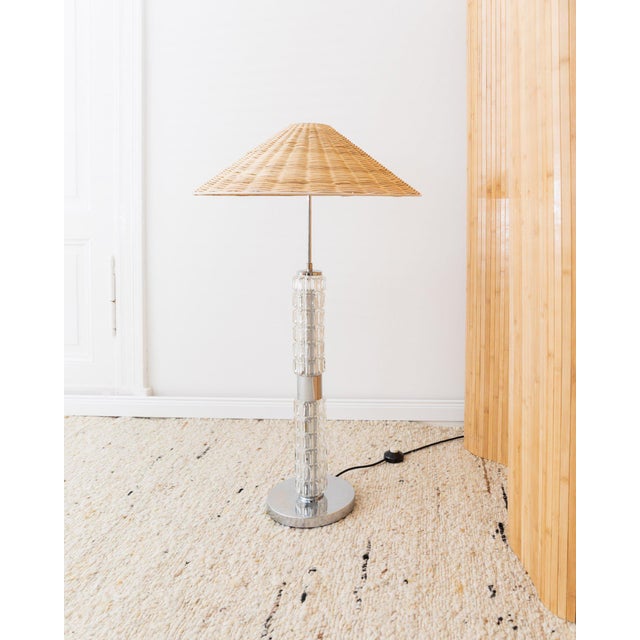 Floor or Table Lamp with Illuminated Glass Body by Richard Essig, 1960s For Sale - Image 10 of 11