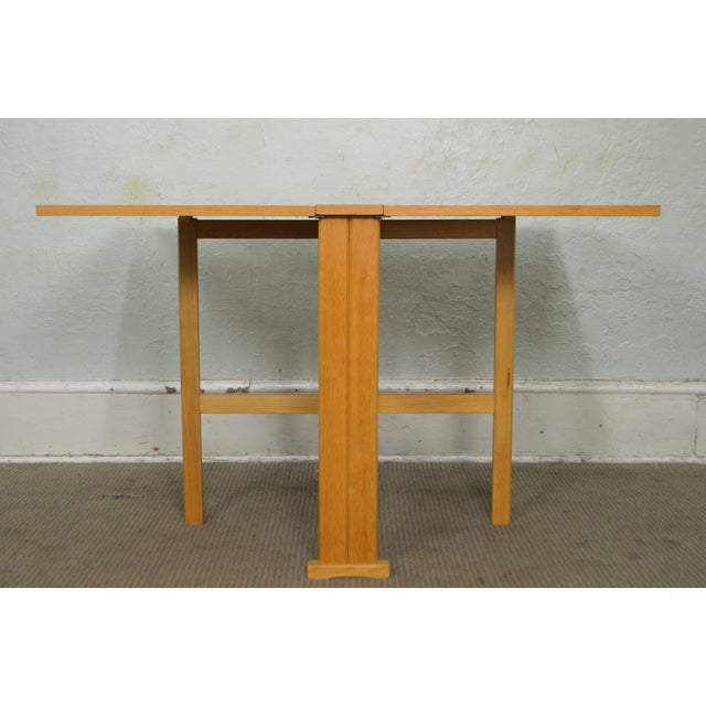 Mid Century Modern Narrow Drop Leaf Dining Table | Chairish With the drop leaf table, small space dining is a snap!