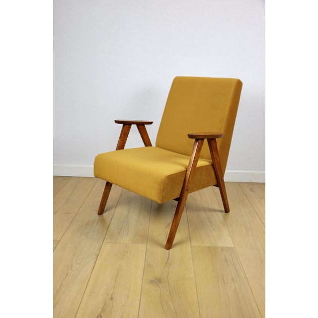 Vintage Golden Velvet Lounge Chair, 1970s For Sale - Image 12 of 12