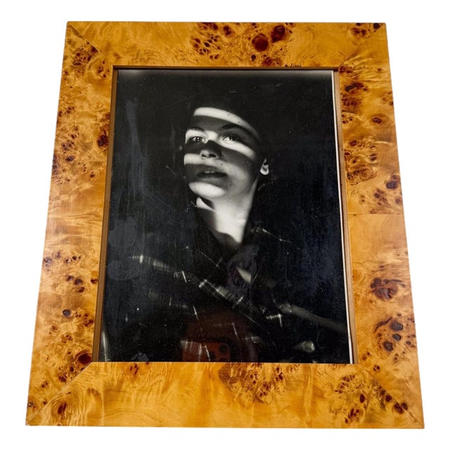 Mid-Century Modern Handmade Burl Wood Picture Frame, Italy, 1970s For Sale