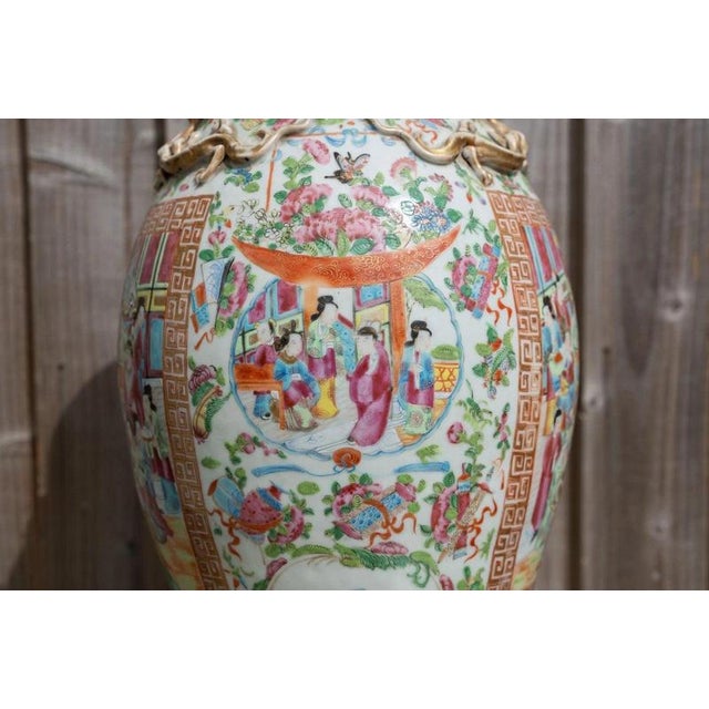 Antique Chinese Qing Dynasty Famille Rose Porcelain Vase, 1800s For Sale - Image 16 of 18