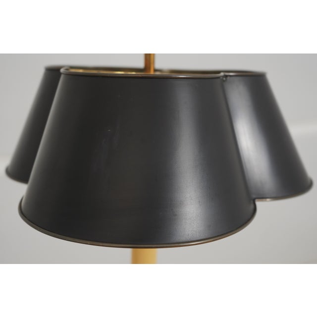 1970s Chapman Brass Table Lamp W. Tole Shade For Sale - Image 9 of 12