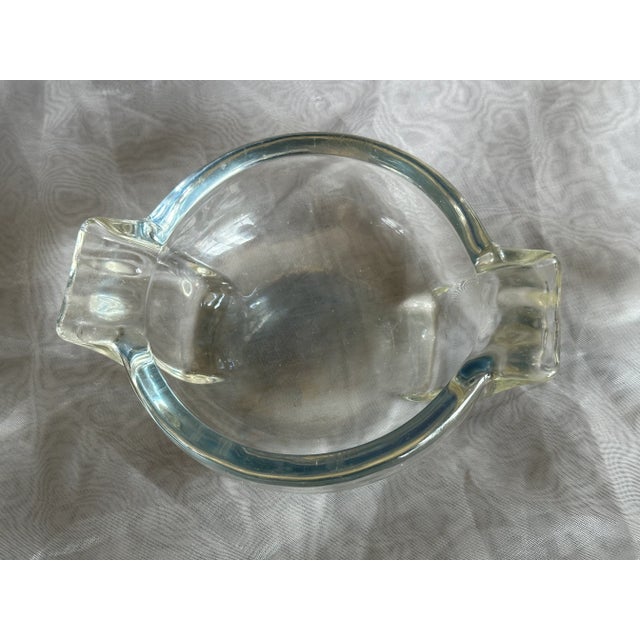 1940s Art Deco Glass Ashtrays Set of 2 For Sale - Image 5 of 11