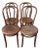 Antique Thonet Style Bentwood Cafe Bistro Chairs, Set of Four For Sale