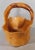 WONDERFUL VINTAGE NATURAL FORM WOODEN BASKET DIMENSIONS About 10" x 9" x 7" DESCRIPTION Delightful hand carved wood basket...