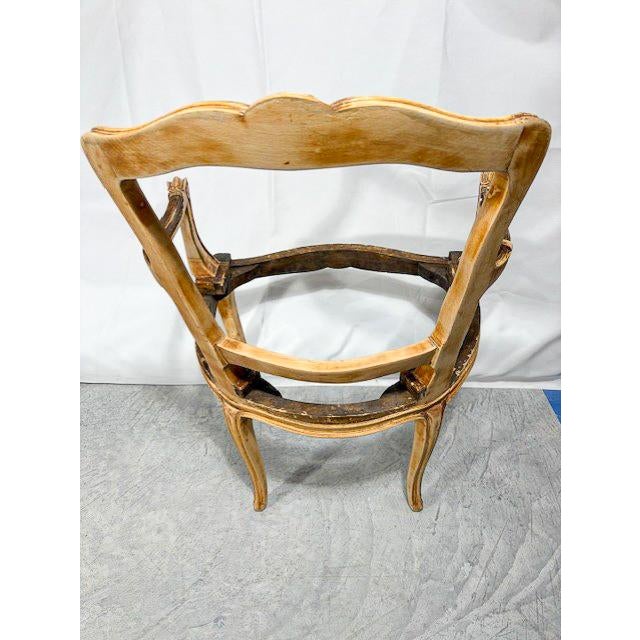 Mid 19th Century Set of 4 Louis XV Style Dining Chair Frames For Sale - Image 4 of 12