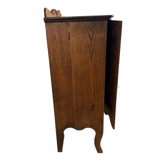 Antique Tiger Oak Sheet Music Cabinet For Sale - Image 9 of 12