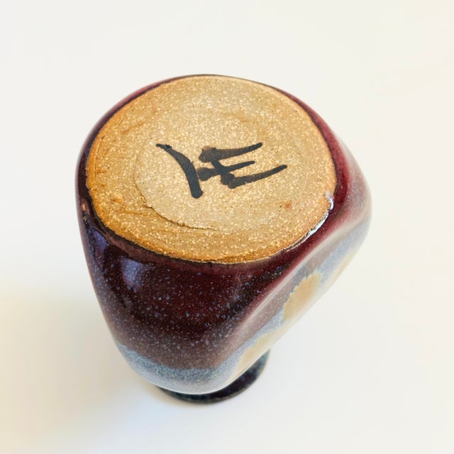 Ceramic Purple Studio Pottery Bud Vase For Sale - Image 7 of 7
