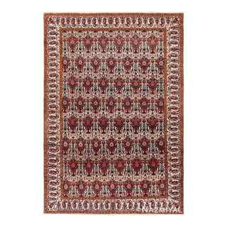 Nazmiyal Collection Fine Antique Persian Vase and Paisley Design Farahan Rug For Sale