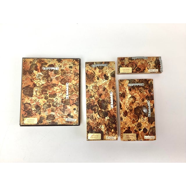 1950s Miniature 'Tom Thumb' Carved Wood Mirrors Lot of 4 For Sale - Image 4 of 5