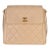 Vintage 24K Beige Quilted Caviar CC Shoulder Handbag For Sale