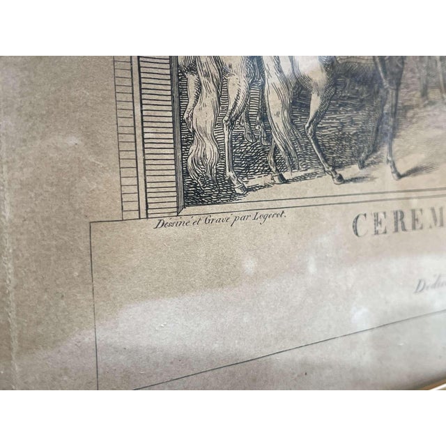 Logerot, Ceremony of the Planting of the Cross, 1817, Engraving, Framed For Sale - Image 6 of 9