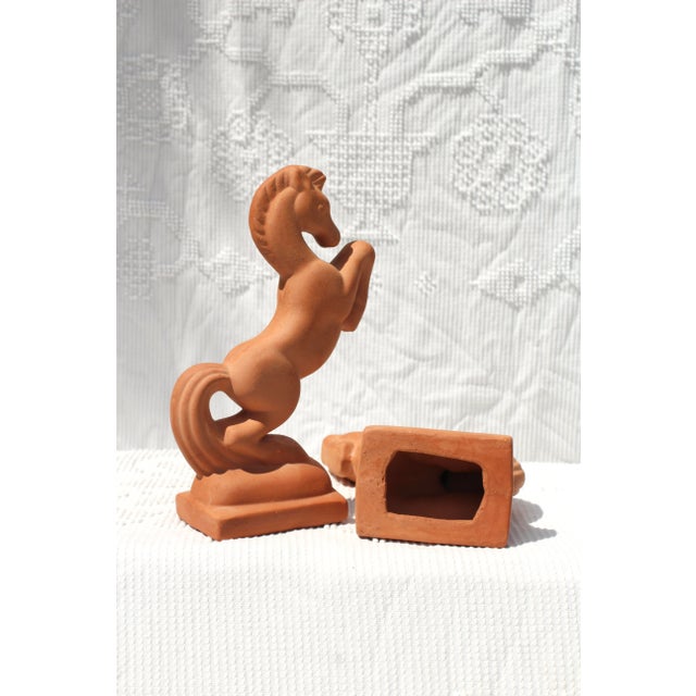 1980s Terracotta Horse Bookends- a Pair For Sale - Image 11 of 11