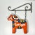 1970s Vintage Boho Chic Gustavian Swedish Dala Horse House Sign & Iron Bracket For Sale - Image 4 of 15