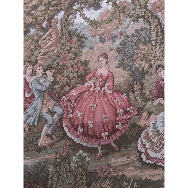 1980s Vintage French Aubusson Style Jacquard Tapestry, 1980s For Sale - Image 5 of 18