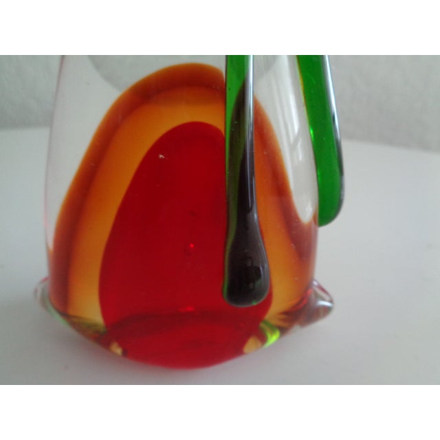 Contemporary 1990s Heavy Glass Cat Figurine For Sale - Image 3 of 3