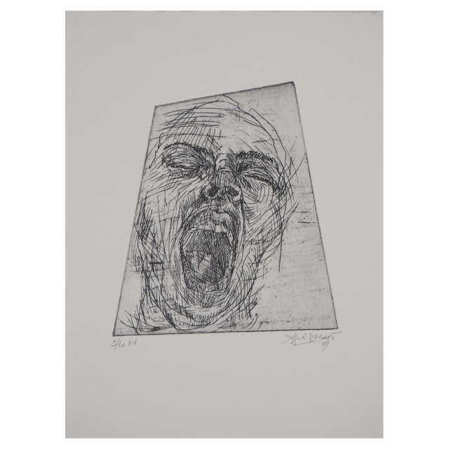 Agnès Dubart, Tribute to Munch, The Scream, 2009, Original Etching For Sale