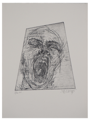 Agnès Dubart, Tribute to Munch, The Scream, 2009, Original Etching