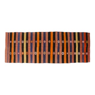 Turkish Antique Vintage Hallway Runner Rug For Sale