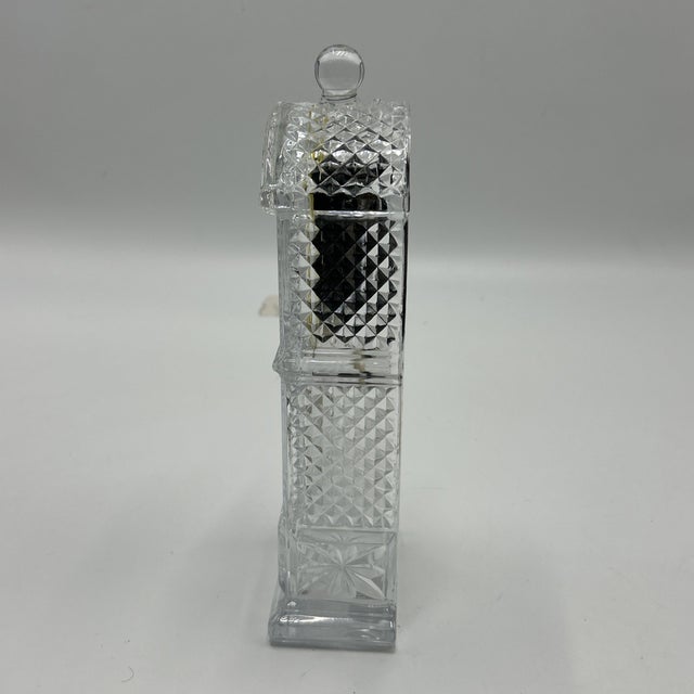 Godinger Vintage Crystal Clock by Godinger For Sale - Image 4 of 9