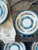 Vintage Crown Staffordshire Lyric Tunis Blue Bread Plates – Set of 9 – Fine Bone China England – 1930s–1950s For Sale - Image 12 of 12