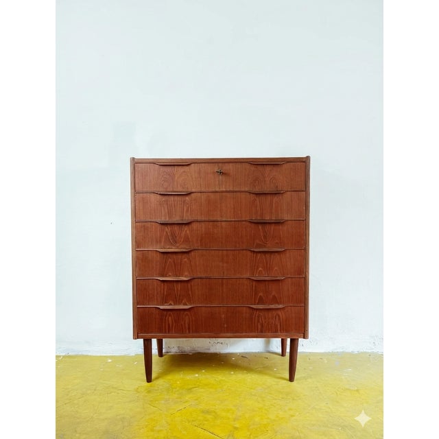 Vintage Danish Teak Chest of Drawers, 1950s For Sale - Image 6 of 6