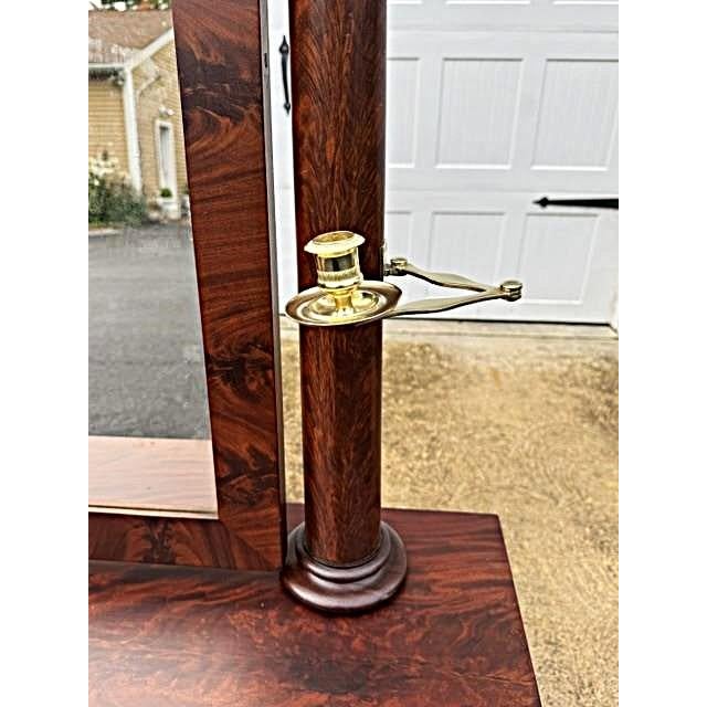 Outstanding Antique Empire Mahogany Mirrored Kneehole Dressing Table or Vanity For Sale In Boston - Image 6 of 18