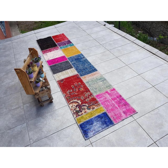 Textile Oushak Vintage Anatolian Runner For Sale - Image 7 of 10