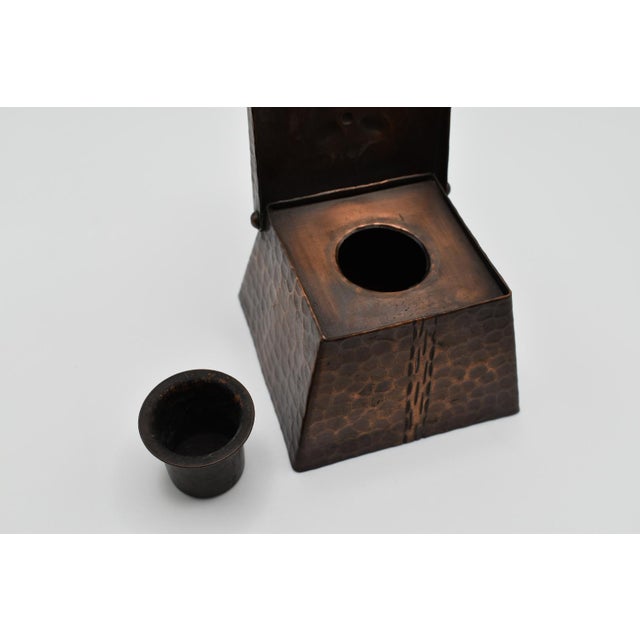 Copper Craftsman Studios Copper Inkwell C. 1920s For Sale - Image 8 of 12