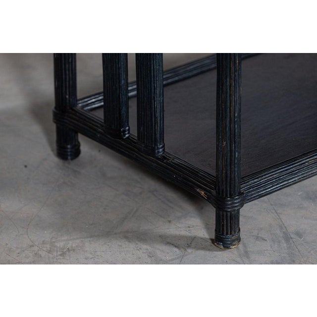 Large Black French Reeded Etagere, 1950s For Sale - Image 6 of 15