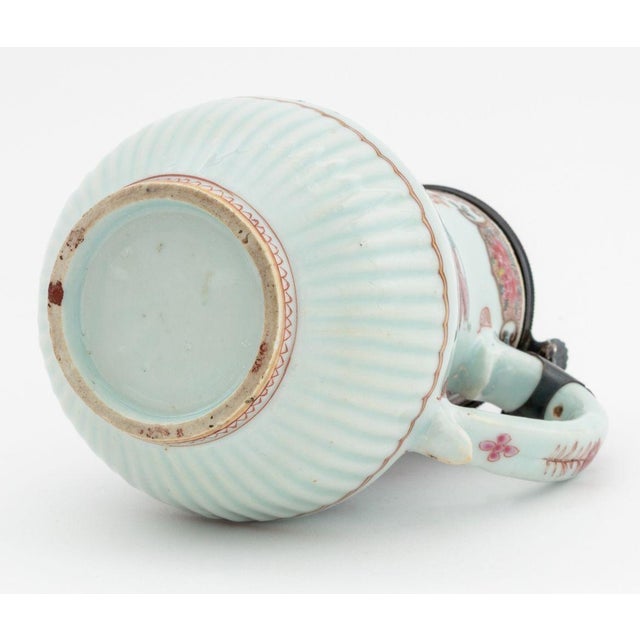 Mid 18th Century Chinese Export Famille Rose Porcelain Ewer For Sale - Image 5 of 5