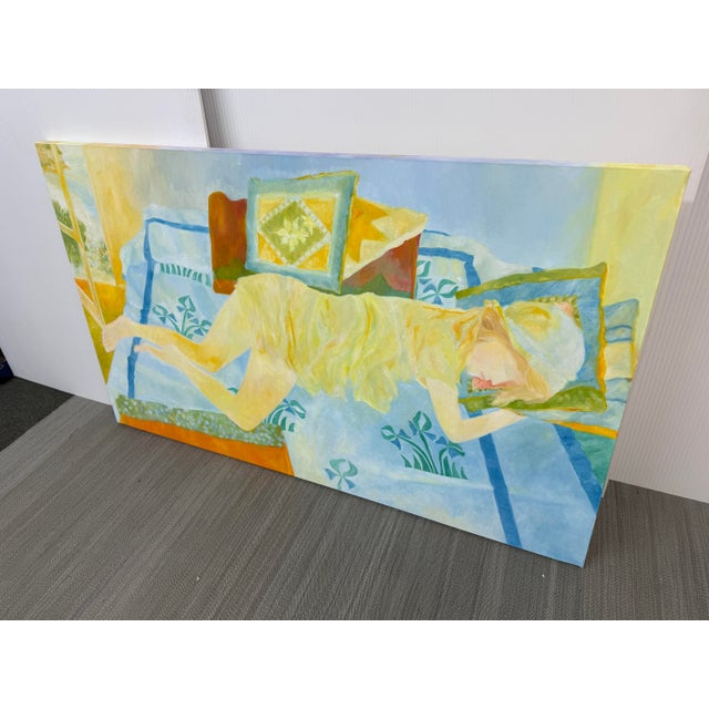 Philip Dizick "Reclining Model" Original Painting For Sale - Image 10 of 12