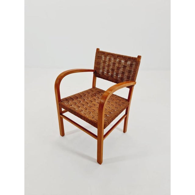 Vintage Bauhaus Papercord Armchair by Ehrich Dieckmann, 1930s For Sale - Image 16 of 18