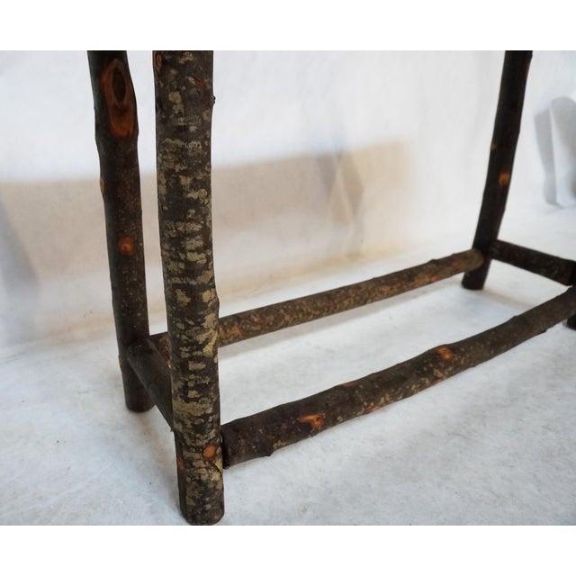 Rustic Wood and Twig Console Table For Sale - Image 15 of 16