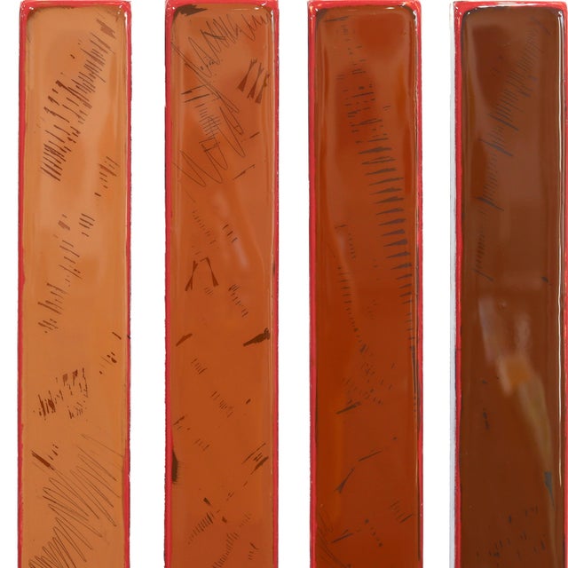 Contemporary Gamut Wave 14 - Large Modern Shiny Resin Minimalist Brown Tone Original Artwork by Ricky Hunt For Sale - Image 3 of 9