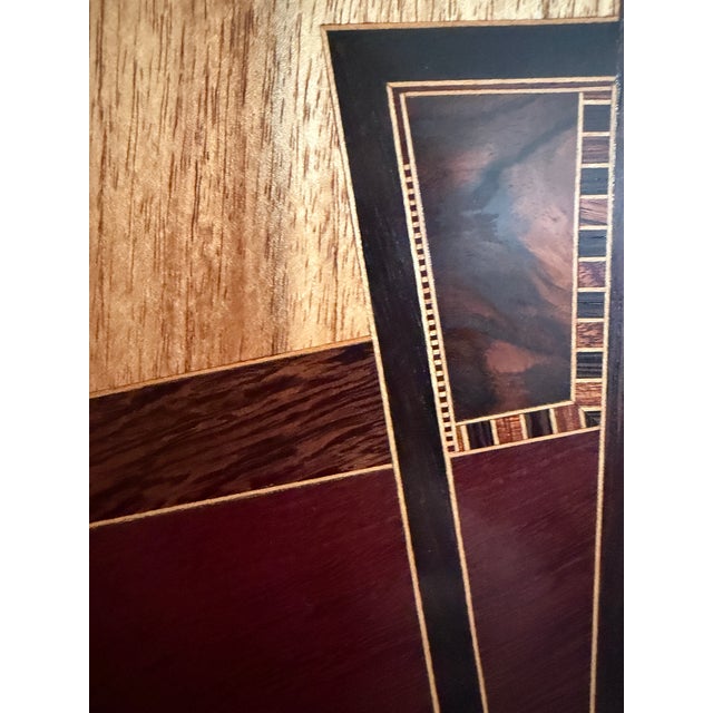 Wood 1997 Christopher Cantwell Studio Craft Modernist Marquetry Wall Panel For Sale - Image 7 of 10
