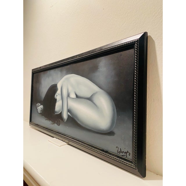 The soft curves of this black and white painting combined with pleasingly graceful & stylish lines, captures the appealing...