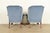Kindel Furniture Chippendale Carved Mahogany Blue Velvet Upholstered Wingback Lounge Chairs, Pair For Sale - Image 10 of 14