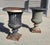 Antique Classical Cast Iron Garden Urn Planters a-Pair For Sale - Image 16 of 18