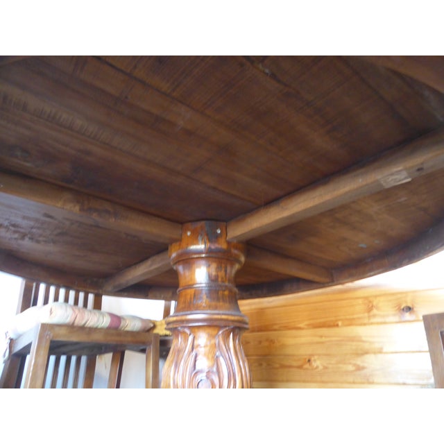 Vintage Outdoor/Indoor Teak Table and 5 Chairs by Chic Teak For Sale In Panama City, FL - Image 6 of 10