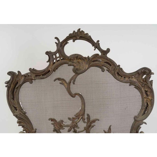 Napoleon III Louis XV-Style Bronze Fireplace Screen, 1800s For Sale - Image 5 of 8