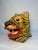 Paper Pair of Vintage Hand Painted Folk Art Tiger and Cheetah Masks For Sale - Image 7 of 12