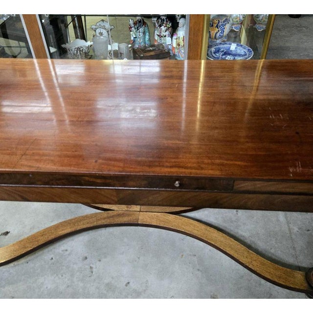 Traditional Antique Empire Style Mahogany Desk For Sale - Image 3 of 8