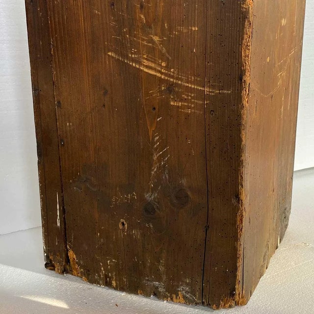 18th Century English Georgian Painted Pine Bowfront Hanging Corner Cabinet For Sale - Image 18 of 18